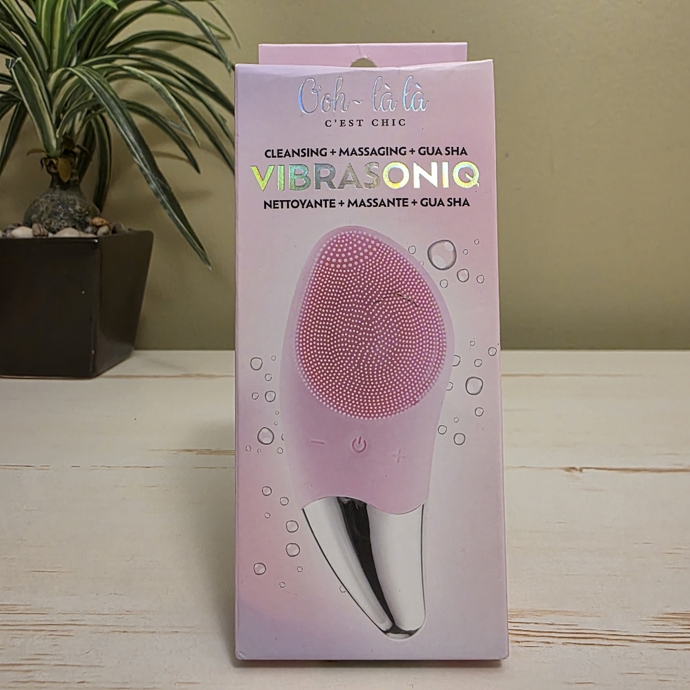 Relaxxus | Pink 3-in-1 Vibrasoniq Gua Sha Facial Massager & Cleanser